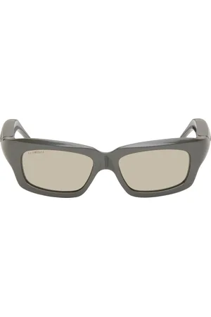 Balenciaga Gray Rectangular Sunglasses
