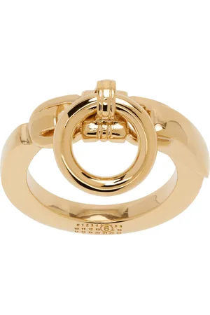 Maison Margiela Gold Object Trouve Minimal Logo Ring