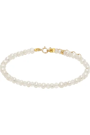 JIA JIA White Birthstone April Crystal Pearl Bracelet