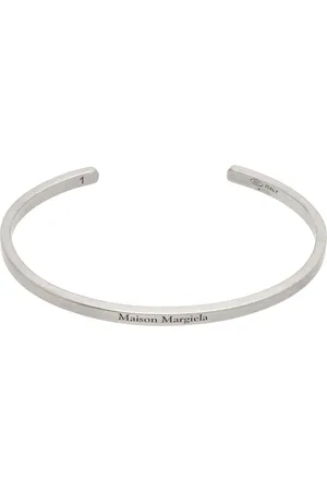 Maison Margiela Silver Logo Cuff Bracelet
