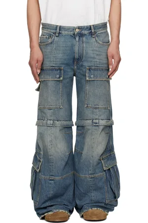 Balenciaga Blue Flared Cargo Jeans