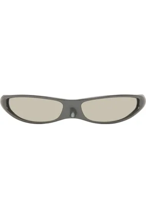 Balenciaga Gray Blade Rectangle Sunglasses