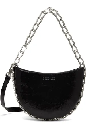 DION LEE Black Small Circle Chain Bag