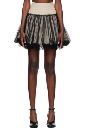 Renaissance Renaissance Gray Qajar Tulle Miniskirt