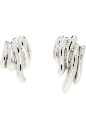 Jil Sander Silver Mismatched Earrings