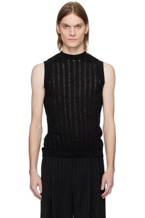 LGN LOUIS GABRIEL NOUCHI Ribbed Sleeveless Laddering Tank Top