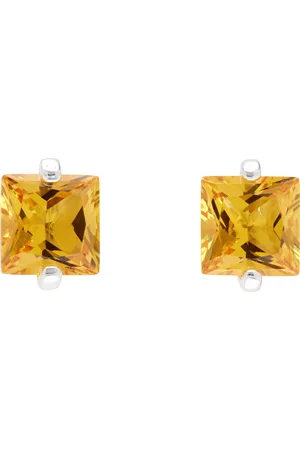 Hatton Labs Silver & Orange Square S Earrings