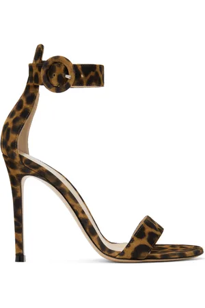 Gianvito Rossi Brown Portofino Heeled Sandals