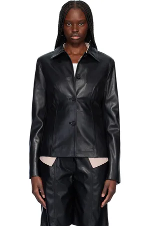 Stand Studio Black Izabella Leather Jacket
