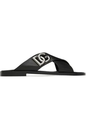 Dolce & Gabbana Black Calfskin Sandals