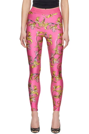 VERSACE Pink Outline Barocco Leggings