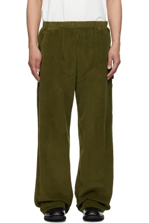 Les Tien Green Heavyweight Utility Puddle Sweatpants