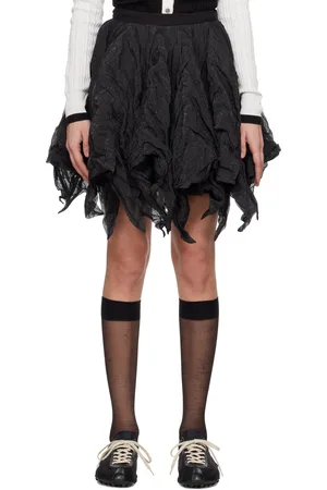Kiko Kostadinov Black Uhura Circle Midi Skirt