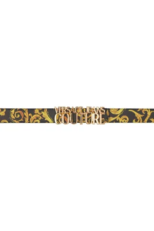 VERSACE Black & Yellow Logo Belt