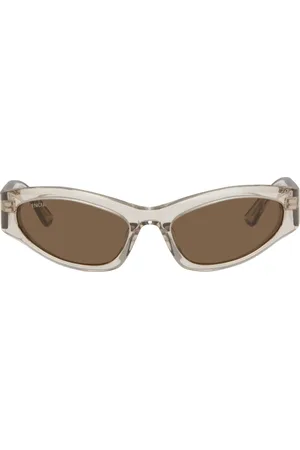 Balenciaga Beige Logo Cateye Sunglasses