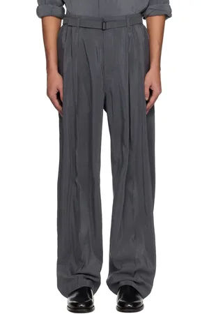 LEMAIRE Gray Belted Relaxed Trousers