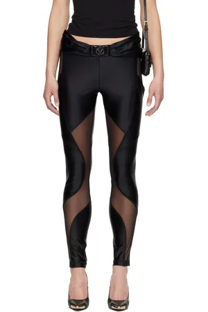 VERSACE Black V-Emblem Leggings