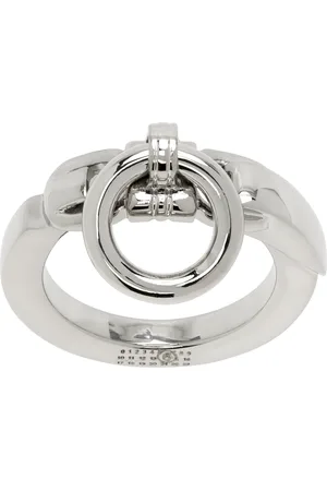 Maison Margiela Silver Object Trouve Minimal Logo Ring