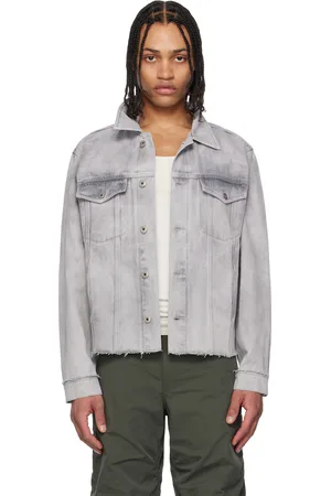 Coor Gray Shadow Washed Cutoff Denim Jacket