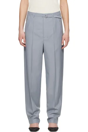 LEMAIRE Blue Belted Tailored Trousers