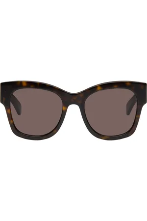 Gucci Brown Butterfly Frame Sunglasses