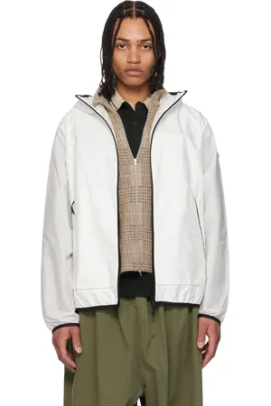 Moncler White Grainer Hooded Windbreaker Jacket
