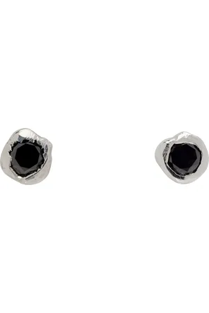 PEARLS BEFORE SWINE Silver Mini Diamond Stud Earrings