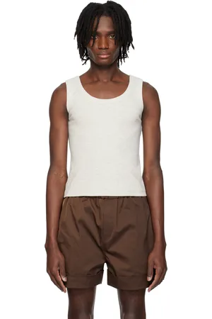 Recto Gray Scoop Neck Jersey Tank Top