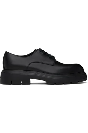 Salvatore Ferragamo Black Chunky Lace Up Derbys