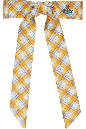 Vivienne Westwood Yellow Check Orb Hair Clip