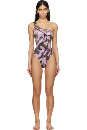 Vivienne Westwood Purple One Shoulder Swimsuit