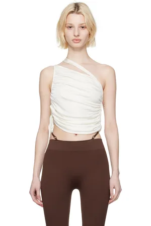 ANDREADAMO White Draped Tank Top