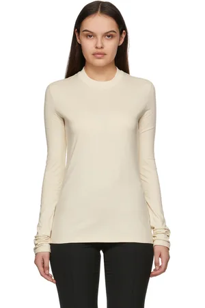 OFF-WHITE Beige Diag Long Sleeve T-Shirt