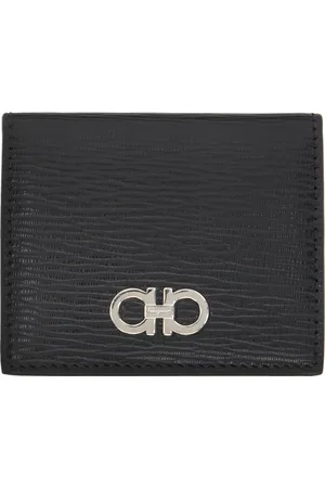 Salvatore Ferragamo Black Leather Coin Pouch