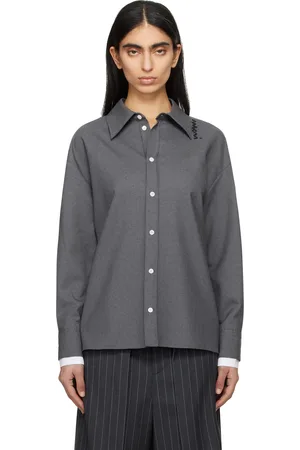 Marni Gray Tropical Wool Shirt