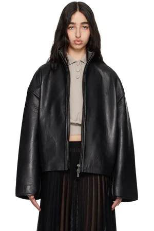 REMAIN Birger Christensen Black Bonded Leather Jacket