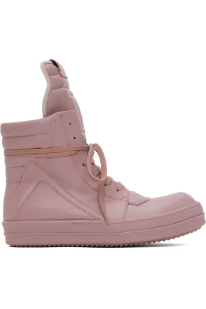 Rick Owens Pink Geobasket Sneakers
