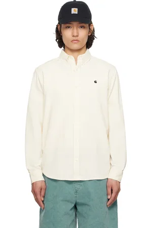 Carhartt White Madison Fine Cord Shirt