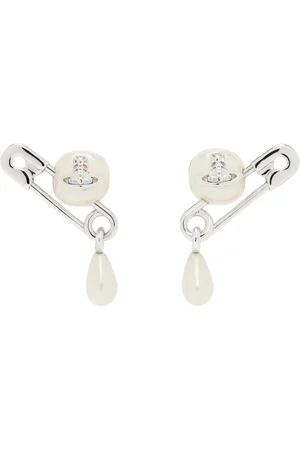 Vivienne Westwood Silver Claude Small Stud Earrings