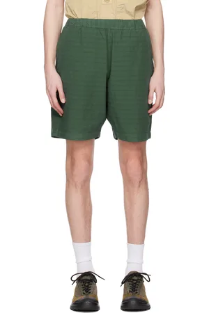 RANRA Green Stroller Stripy Cotton Shorts