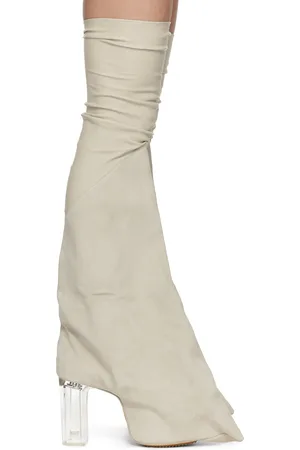 Rick Owens Off-White Hollywood Taco Kiss Tall Boots