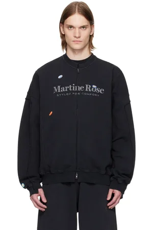 MARTINE ROSE Black Zip Up Track Jacket
