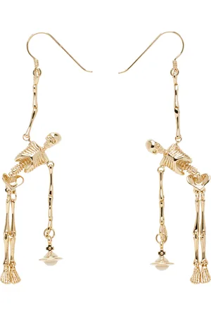 Vivienne Westwood Gold Skeleton Earrings