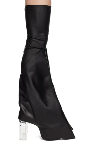 Rick Owens Black Hollywood Taco Kiss Tall Boots