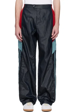 MARTINE ROSE Navy Paneled Track Pants