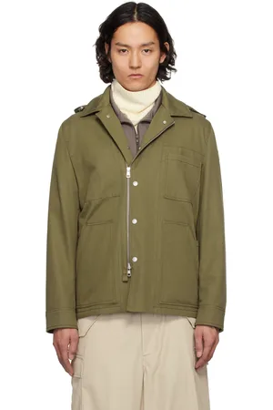Moncler Khaki Guerledan Hooded Cotton Shirt Jacket