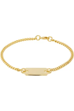 In Gold We Trust SSENSE Exclusive Cable Price Tag Bracelet