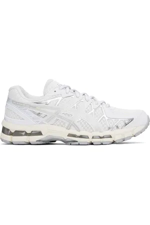 Asics White & Silver GEL-KAYANO 20 Sneakers