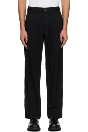 Comme des Garçons Black Polyester Twill Garment Treated Trousers
