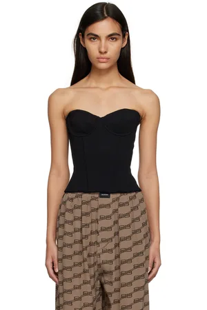 Balenciaga Black Bustier Tube Top